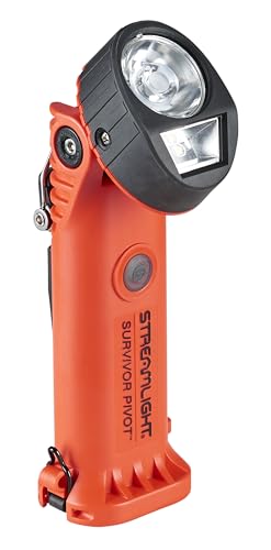 Streamlight Survivor Pivot 325-Lumen Right-Angle Flashlight with Batteries - Orange