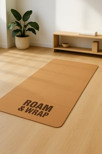 Foldable Travel Cork Yoga Mat - 5mm Lightweight Portable Exercise Mat