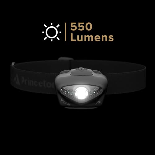 Princeton Tec VIZZ 550 RGB Headlamp Black RGB - 550 Lumens Waterproof Dimmable LED