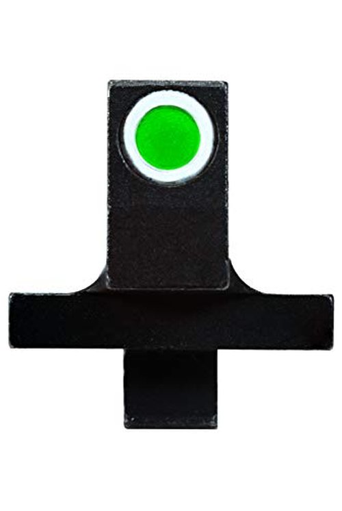 HiViz Litewave H3 Sight Tritium LitePipe Day/Night for Ruger GP100 with Spring Plunger Retained Front Sight., Green and White, one Size (GPN301)