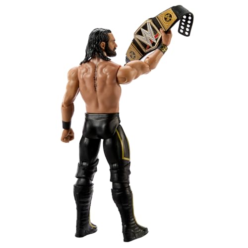 WWE Seth Rollins Action Figure with Championship Belt - Main Event Champion Toy