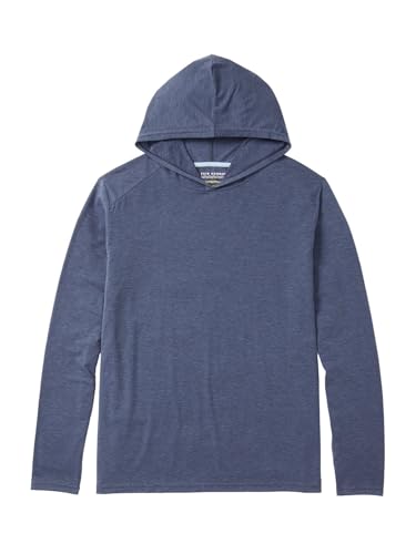 Men's Lightweight Hoodie - Soft, Breathable UPF 50 Sun Protection, X-Large Navy Blazer