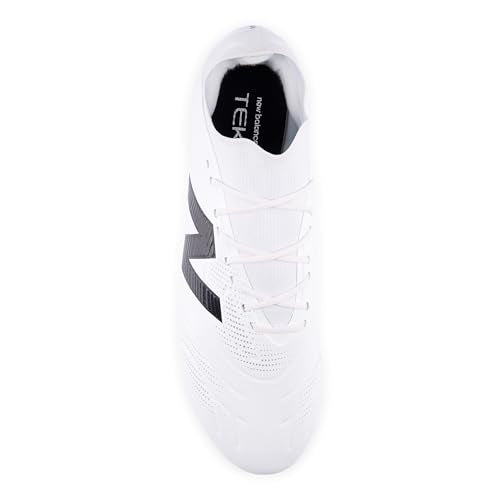 Unisex Soccer Cleats - New Balance Tekela Team Low FG - White Black Silver - Size 12 Women / 10.5 Men
