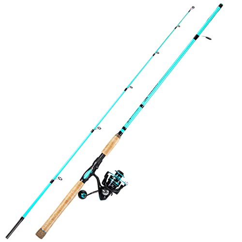Sougayilang 7’ Inshore Spinning Fishing Rod & Reel Combo - Blue