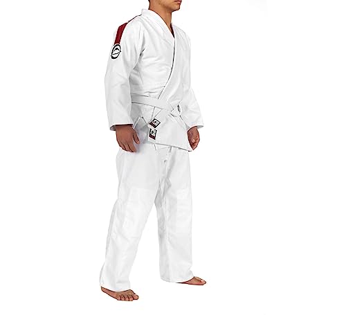 FUJI Kids & Adults White Single Weave Judo Gi Uniform with Belt - Cotton Training Gi