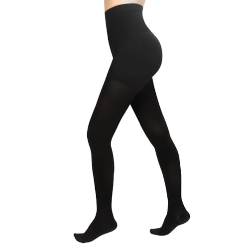 XXL Black Compression Pantyhose Stockings for Women Men 20-30 mmHg Support Tights