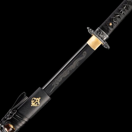 Anatak Black Dragon Handmade Japanese Katana Sword 1060 High Carbon Steel 40.5 Inch