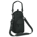 Black Insulated Crossbody Water Bottle Sling Bag with Phone Pocket - 40oz