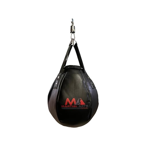 Wrecking Ball Punching Bag - Black 110cm Heavy Teardrop Boxing MMA Training Bag