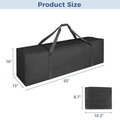 Extra Large 52-Inch Sports Duffle Bag 160L Travel Luggage Set - Black 2 Pack