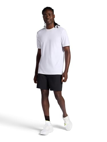 Men's 7-Inch Yoga Shorts - Black, Medium, Lightweight, Moisture-Wicking