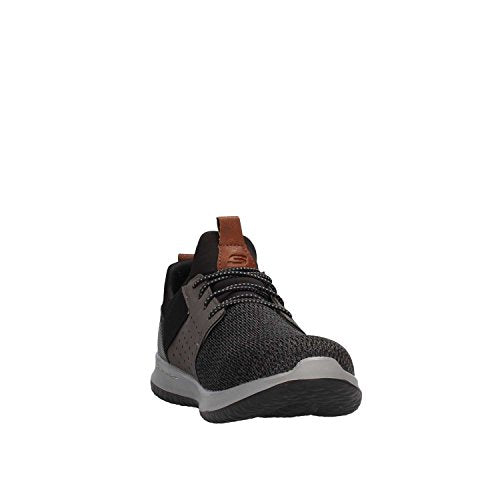 Men's Skechers Expressed-Derest Wide Fit Fashion Sneakers - Black Grey 14