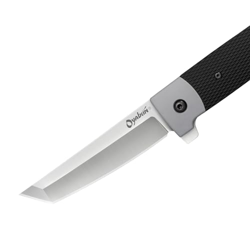 Razor-Sharp Folding Knife with Tanto Blade, Locking Spring Leaf Lock, Griv-Ex Handle