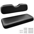 Black Golf Cart Rear Seat Cushion & Backrest - Fit EZGO Club Car Yamaha Flip Seats
