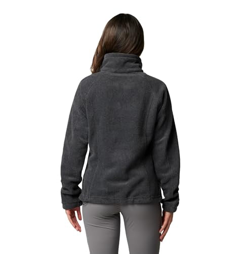 Columbia Women's Benton Springs Full Zip Fleece Jacket Large Charcoal Heather