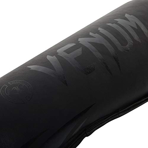 Venum Challenger Standup Shin Guards Matte Black Medium - Thai Design, Padded MMA & Combat Sports Protection