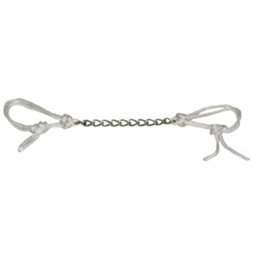 HILASON Slobber Bar Curb Strap with Chain White