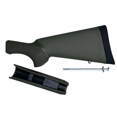 OD Green Hogue OverMolded Rubber Shotgun Stock & Forend for Remington 870 12 Gauge - Standard