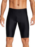 Men's Swim Jammers Athletic Racing Swimwear Long Shorts Size 28-40 11 Inseam Black