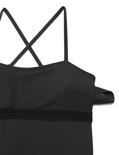 Medium Black Spaghetti Strap Tennis Dress - Soft, Stretchy, Versatile Athletic Wear