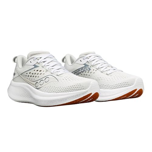 Saucony Women's Ride 17 Running Shoes - Pearl/Gum, Size 11