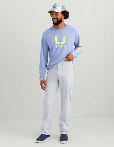 HUK Men's Icon Pro Cargo Pants - Performance Fishing, Harbor Mist, Size 36 Regular