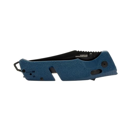 SOG Trident AT Ambidextrous Folding Knife - Blue, Partially Serrated, CRYO D2 Steel