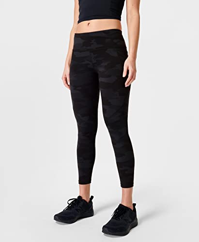 Sweaty Betty Women's Power 7/8 Workout Leggings with Side Pockets - Large Black Nubuck