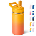 Kids Insulated Water Bottle with Straw - Sunrise / 12 Oz Stainless Steel