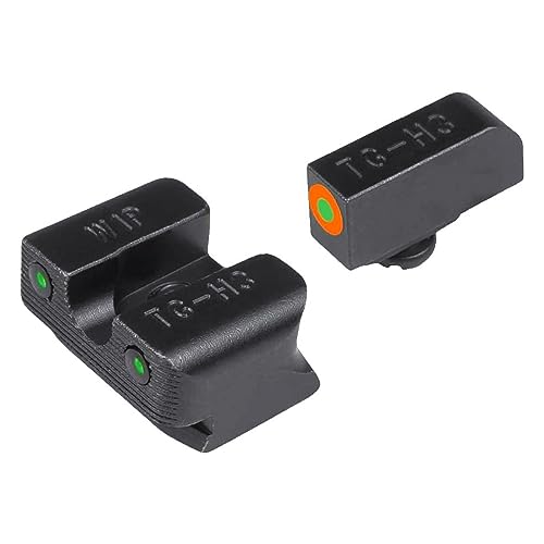 Truglo Tritium Pro Night Sights for Walther P99 & PPQ with Orange Ring - Compact Gun Sight Set