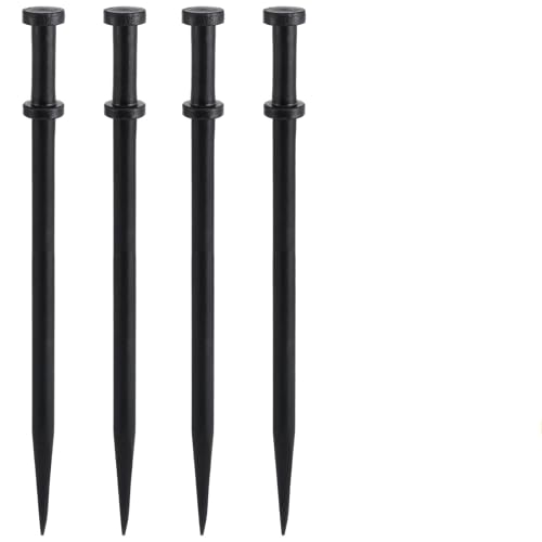 Double Head Steel Stakes 3/4 x 36 Inch Heavy Duty Ground Anchors - Pack of 4