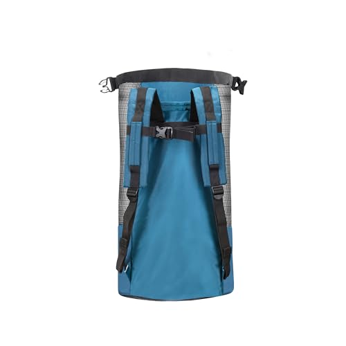 SCUBAPRO Mesh Dive Bag with Roll Top Closure & Side Zipper - 65L, Denim Blue