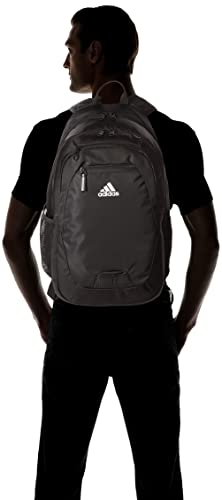 adidas Foundation School Backpack 38L - Black/White, Fits 16-Inch Laptop, Water Bottle Pockets, Ample Storage