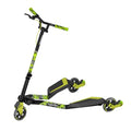 Yvolution Y Fliker Lift Drift Scooter Green - 3-Wheel Self-Propelling Kids & Teens Ride, 360° Spinning Handles, Foldable, Ages 7+