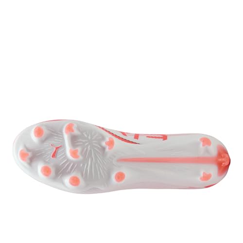 PUMA Ultra 5 Pro Firm Ground Soccer Cleats - White/Black/Red, Artificial & Natural Grass