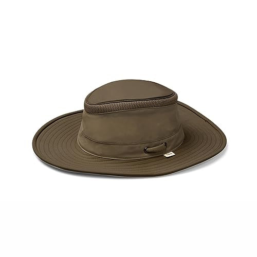 Tilley Airflo Sun Hat - Olive, UPF 50+ Recycled Nylon, Water-Resistant, Mesh Ventilation, Packable, Unisex