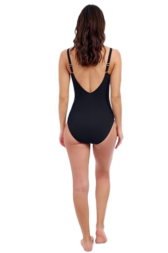 Women's Tutti Frutti V-Neck One-Piece Swimsuit - Black, Size 8