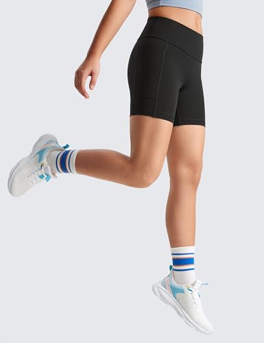 Girls Butterluxe Biker Shorts with Pockets - Medium Black