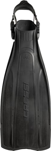 Cressi Pro Light Open Heel Diving Fins - Lightweight, Well-Balanced, Black / M/L