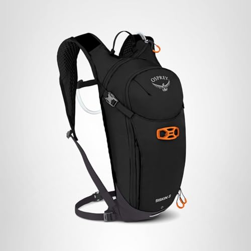 Osprey Siskin 8L Men's Biking Backpack with Hydraulics Reservoir, Black