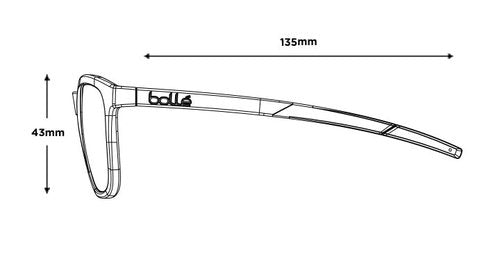 bollé BS017004 Talent Sunglasses, Black Crystal Matte - HD Polarized Brown Pink, Small
