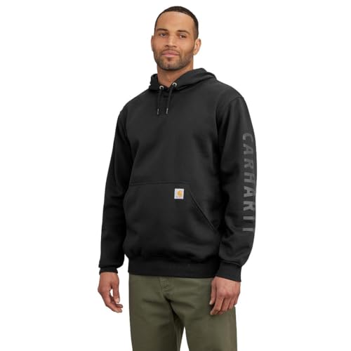 Men's Rain Defender Sweatshirt - Loose Fit, Midweight, Waterproof, Large Black