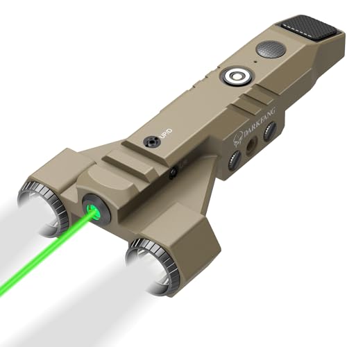Flat Dark Earth Tactical Flashlight with Green Laser Combo 1450 Lumens