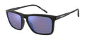 Square Sunglasses for Men and Women - Matte Black Polarized 56mm