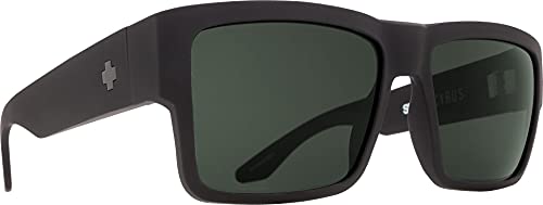Square Sunglasses with Color Contrast & Polarized Lenses - Matte Black, Happy Bronze & Green Mirror