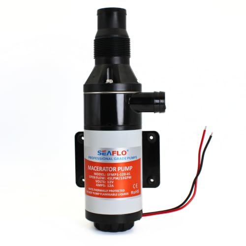 12V Marine Macerator Pump - Self-Priming, Anti-Clog, Heavy-Duty RV & Boat Waste Pump