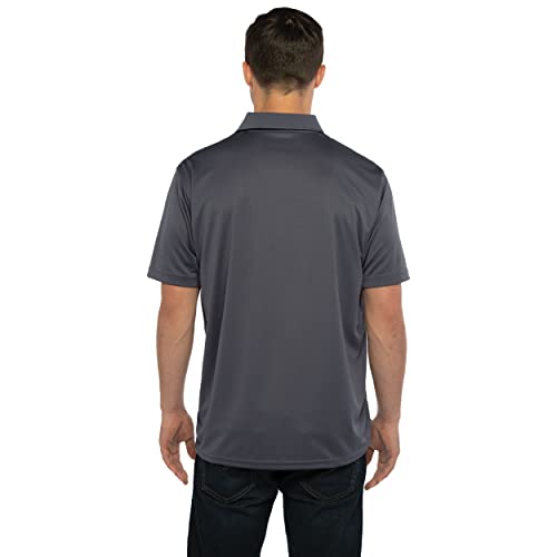 Men's College Team Color Polo Shirt - Moisture Wicking, Embroidered Logo - Ohio State Large