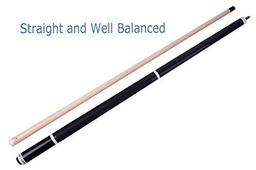Heavy 3-Piece Jump Break Cue 28oz with Black Finish - Billiard Cue for Pool & Snooker