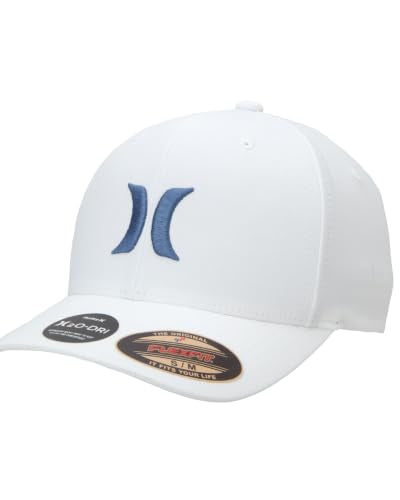 Hurley Men's Fitted Baseball Cap - One & Only Flexfit Summit White S-M