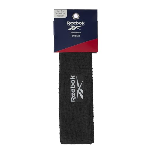 Unisex 2.25-Inch Workout Headband Black with Stay Dry Technology
